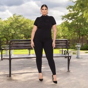 Jodie Sculpted Jumpsuit - Black Size XL